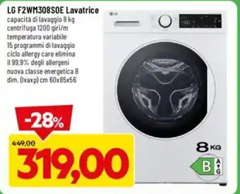 DPiù LG F2WM308SOE Lavatrice offerta