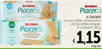 Conad Conad - Cracker Con Riso Soffiato Piacersi 300 G(ml) offerta