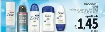 Conad Dove Men+Care Uomo Deodorante Spray 150 Ml offerta