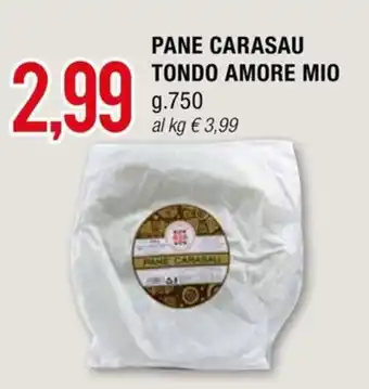 PANE CARASAU TONDO AMORE MIO g.750