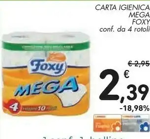 Conad Foxy Mega Carta Igienica offerta
