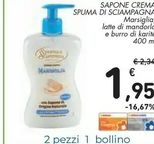 Conad Spuma di Sciampagna Sapone Crema offerta