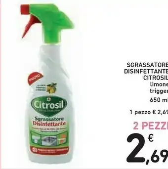 Conad Citrosil Sgrassatore Disinfettante Limone 650ml offerta