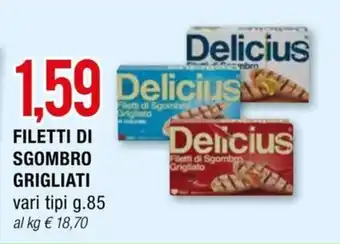 FILETTI DI SGOMBRO GRIGLIATI vari tipi g.85