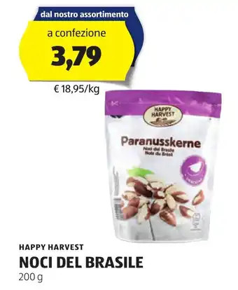 ALDI HAPPY HARVEST NOCI DEL BRASILE 200 g offerta