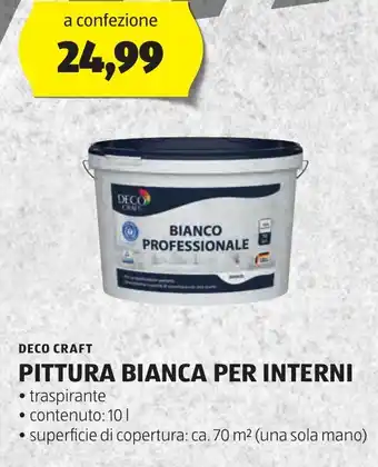 ALDI DECO CRAFT PITTURA BIANCA PER INTERNI offerta
