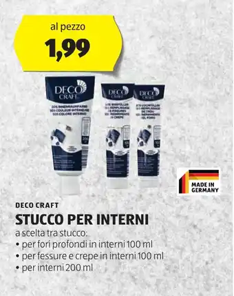 ALDI DECO CRAFT STUCCO PER INTERNI offerta