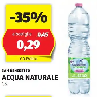 ALDI SAN BENEDETTO ACQUA NATURALE 1,5 l offerta