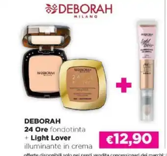 Acqua & Sapone DEBORAH 24 Ore fondotinta + Light Lover offerta