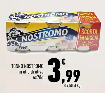 Conad TONNO NOSTROMO in olio di oliva 6x70g offerta