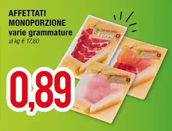 Hardis AFFETTATI MONOPORZIONE varie grammature offerta