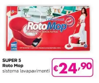 Acqua & Sapone SUPER 5 Roto Mop sistema lavapavimenti offerta
