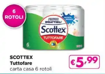 Acqua & Sapone SCOTTEX Tuttofare carta casa 6 rotoli offerta