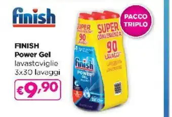 Acqua & Sapone FINISH Power Gel lavastoviglie 3x30 lavaggi offerta
