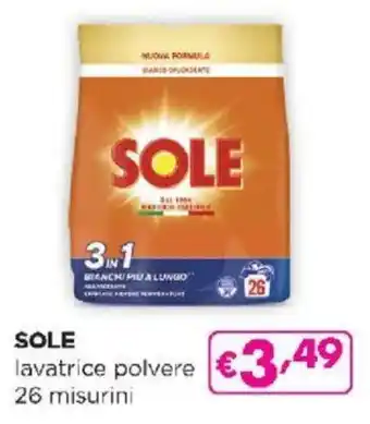 Acqua & Sapone SOLE lavatrice polvere 26 misurini offerta