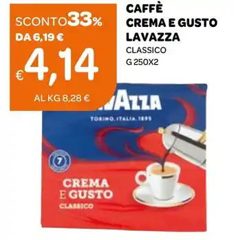 Ekom CAFFÈ CREMA E GUSTO LAVAZZA CLASSICO G250X2 offerta