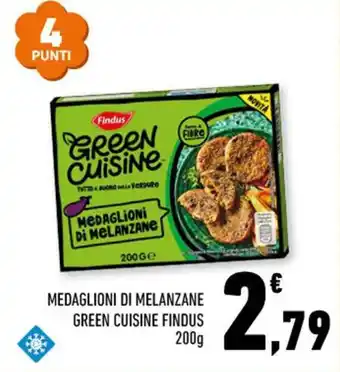 Conad MEDAGLIONI DI MELANZANE GREEN CUISINE FINDUS 200g offerta
