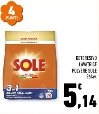Conad DETERESIVO LAVATRICE POLVERE SOLE 26lav. offerta