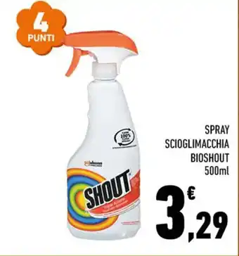 Conad SPRAY SCIOGLIMACCHIA BIOSHOUT 500ml offerta