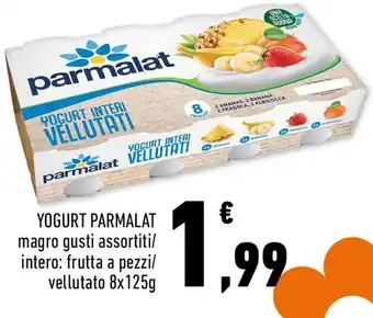 Conad YOGURT PARMALAT magro gusti assortiti/ intero: frutta a pezzi/ vellutato 8x125g offerta