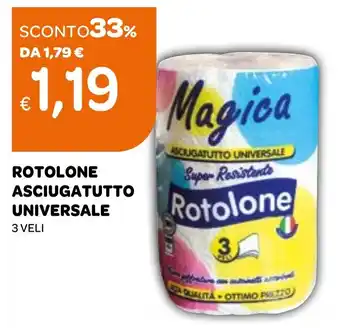 Ekom ROTOLONE ASCIUGATUTTO UNIVERSALE 3 VELI offerta