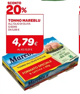 Ekom TONNO MAREBLU ALL'OLIO DI OLIVA g 60 x 6 offerta