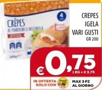 Il Centesimo CREPES IGELA VARI GUSTI gr 200 offerta
