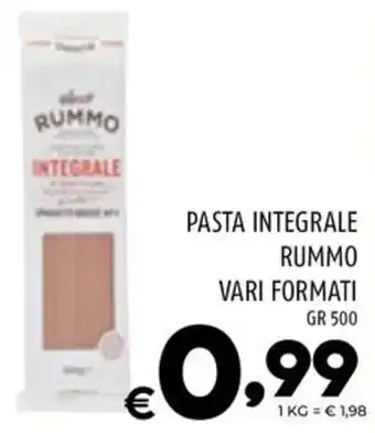 PASTA INTEGRALE RUMMO VARI FORMATI gr 500