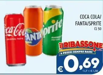 Il Centesimo COCA COLA/ FANTA/SPRITE CL 50 offerta