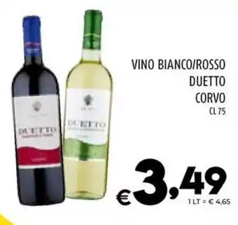 VINO BIANCO/ROSSO DUETTO CORVO CL 75