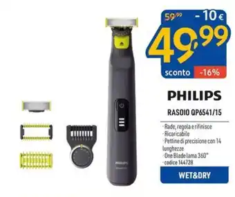FreeShop PHILIPS RASOIO QP6541/15 offerta