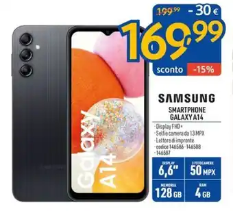 FreeShop SAMSUNG SMARTPHONE GALAXY A14 offerta