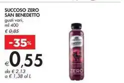 Bennet SUCCOSO ZERO SAN BENEDETTO gusti vari, ml 400 offerta