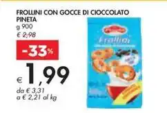 Bennet FROLLINI CON GOCCE DI CIOCCOLATO PINETA offerta