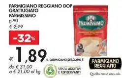 Bennet PARMIGIANO REGGIANO DOP GRATTUGIATO PARMISSIMO offerta