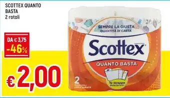 Famila SCOTTEX QUANTO BASTA 2 rotoli offerta