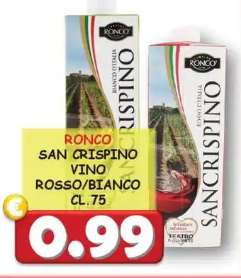 RONCO SAN CRISPINO VINO ROSSO/BIANCO CL. 75
