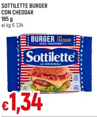 Famila SOTTILETTE BURGER CON CHEDDAR 185 g offerta