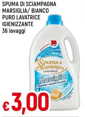 Famila SPUMA DI SCIAMPAGNA MARSIGLIA/ BIANCO PURO LAVATRICE IGIENIZZANTE 36 lavaggi offerta