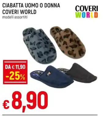 Famila CIABATTA UOMO O DONNA COVERI WORLD modelli assortiti offerta