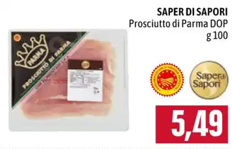 Famila SAPER DI SAPORI Prosciutto di Parma DOP g 100 offerta