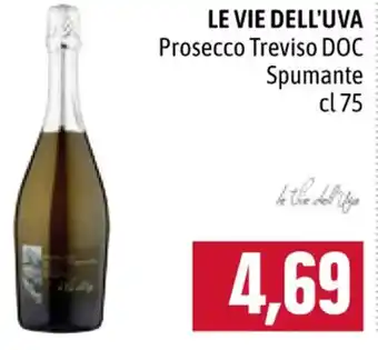 Famila LE VIE DELL'UVA Prosecco Treviso DOC Spumante cl75 offerta