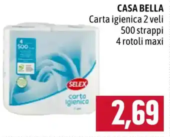 Famila CASA BELLA Carta igienica 2 veli 500 strappi 4 rotoli maxi offerta