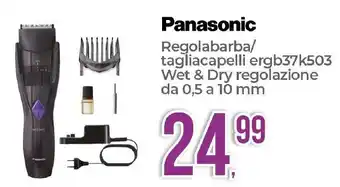 Panasonic Regolabarba/ tagliacapelli ergb37k503 Wet & Dry regolazione da 0,5 a 10 mm