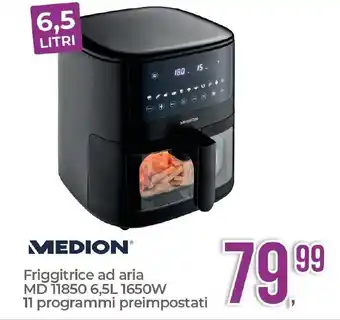 Portobello MEDION Friggitrice ad aria MD 11850 6,5L 1650W 11 programmi preimpostati offerta