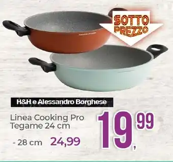 Portobello H&H e Alessandro Borghese Linea Cooking Pro Tegame 24 cm offerta