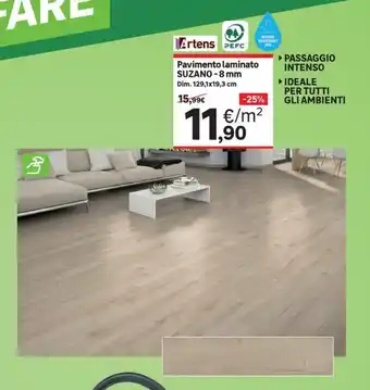 Leroy Merlin Pavimento laminato SUZANO-8 mm Dim. 129,1x19,3 cm offerta