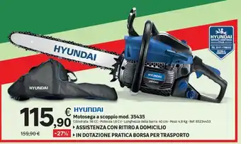Leroy Merlin HYUNDAI Motosega a scoppio mod. 35435 offerta