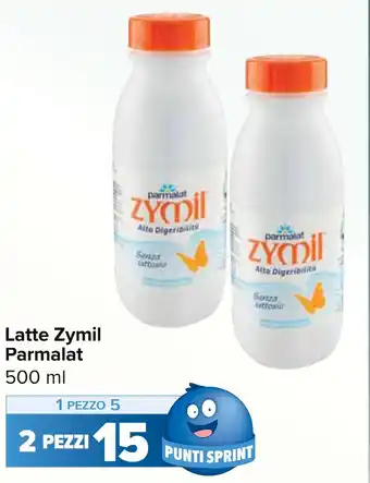 Carrefour Latte Zymil Parmalat 500 ml offerta