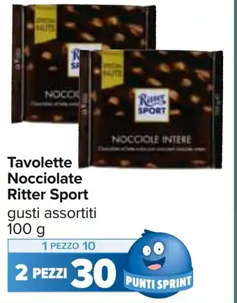Carrefour Tavolette Nocciolate Ritter Sport gusti assortiti 100 g offerta